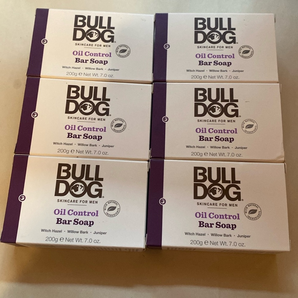 6 Pc Lot Bulldog Skincare For Men 7 Oz Bar Soap X6